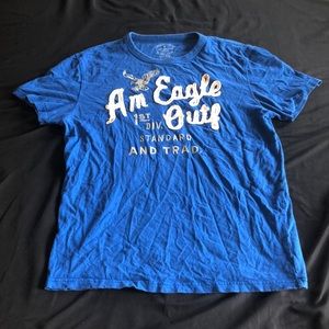 Blue American Eagle Graphic T-shirt